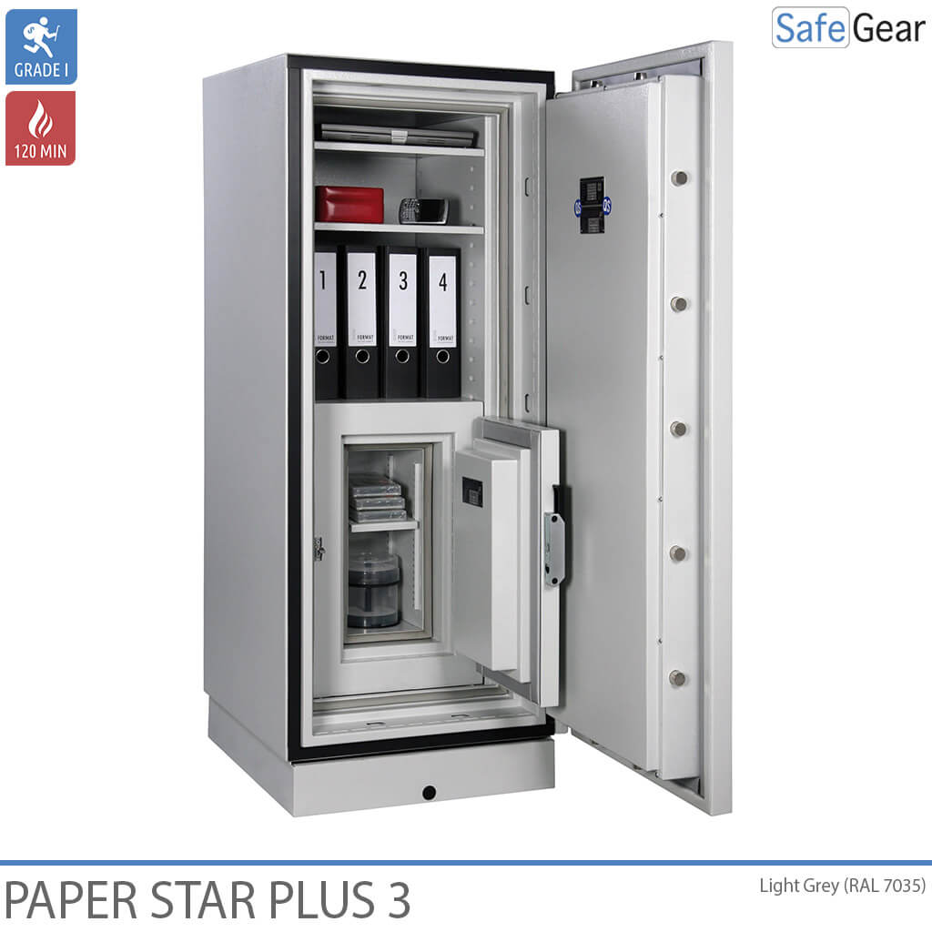 Paper Star Plus 3 Armário Contra Incêndio (196 L) - Grau de teste contra arrombamento I / Grau de teste contra incêndio 120 min