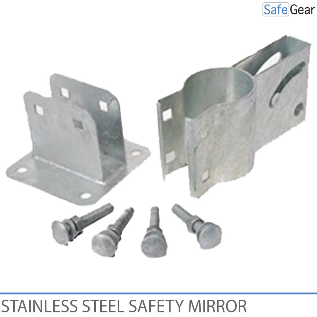 Round Stainless Steel Safety Mirror - Adjustable (Ø 800 mm)