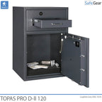 Topas Pro D-II 120 Cofre De Depósito (119 L) - Grau de teste contra arrombamento D-II - Fechadura De Código com 9 códigos de utilizador
