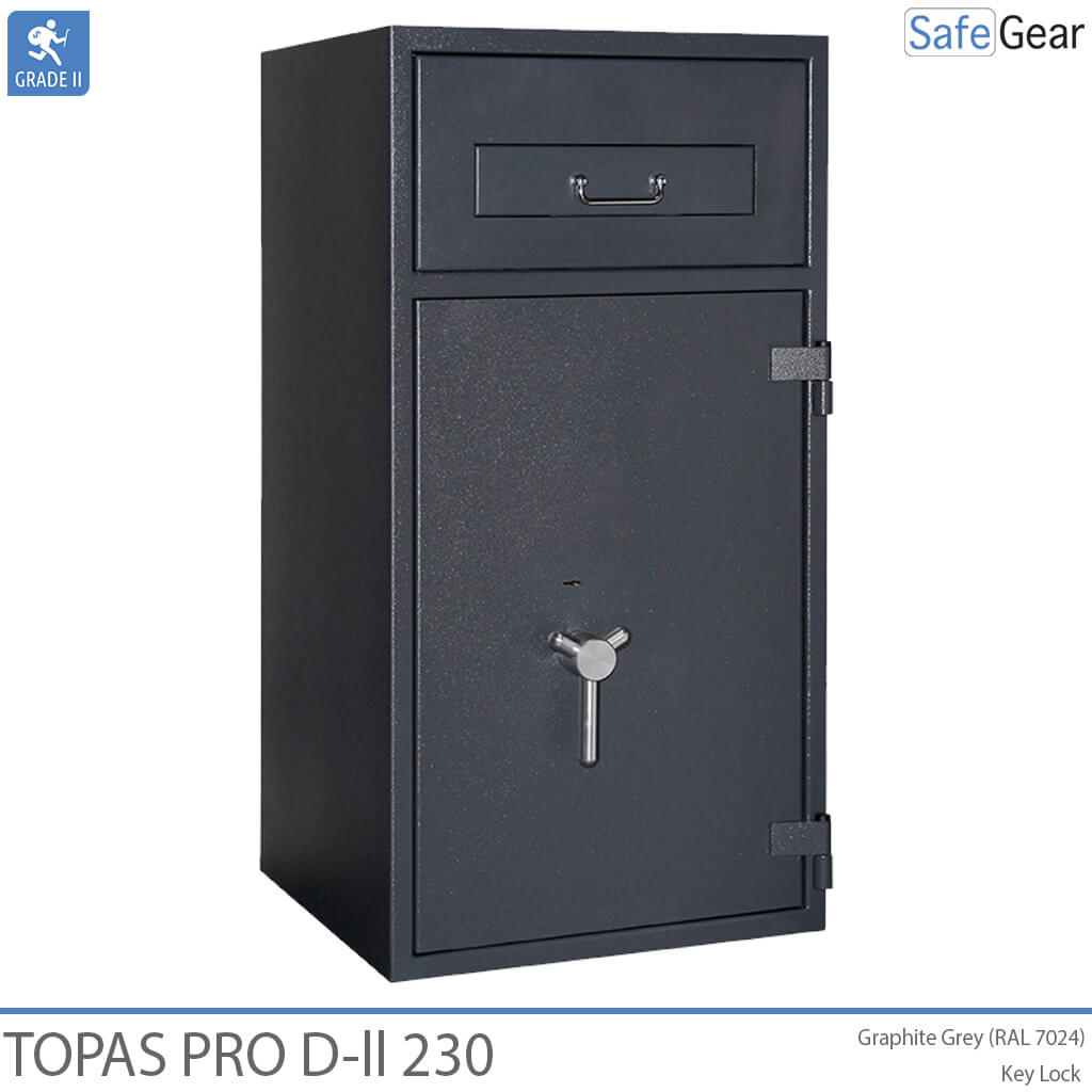 Topas Pro D-II 120 Deposit Safe (119 L) - Burglary Test D-II - Key Lock