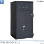 Topas Pro D-II 230 Deposit Safe (229 L) - Burglary Test D-II - Key Lock