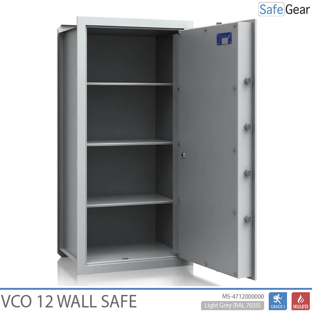 VCO 12 Cofre de parede (169 L) - Teste de arrombamento Grau 1 - Cinzento-claro - Fechadura com chave