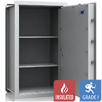 VCO 12 Cofre de parede (169 L) - Teste de arrombamento Grau 1 - Cinzento-claro - Fechadura com chave