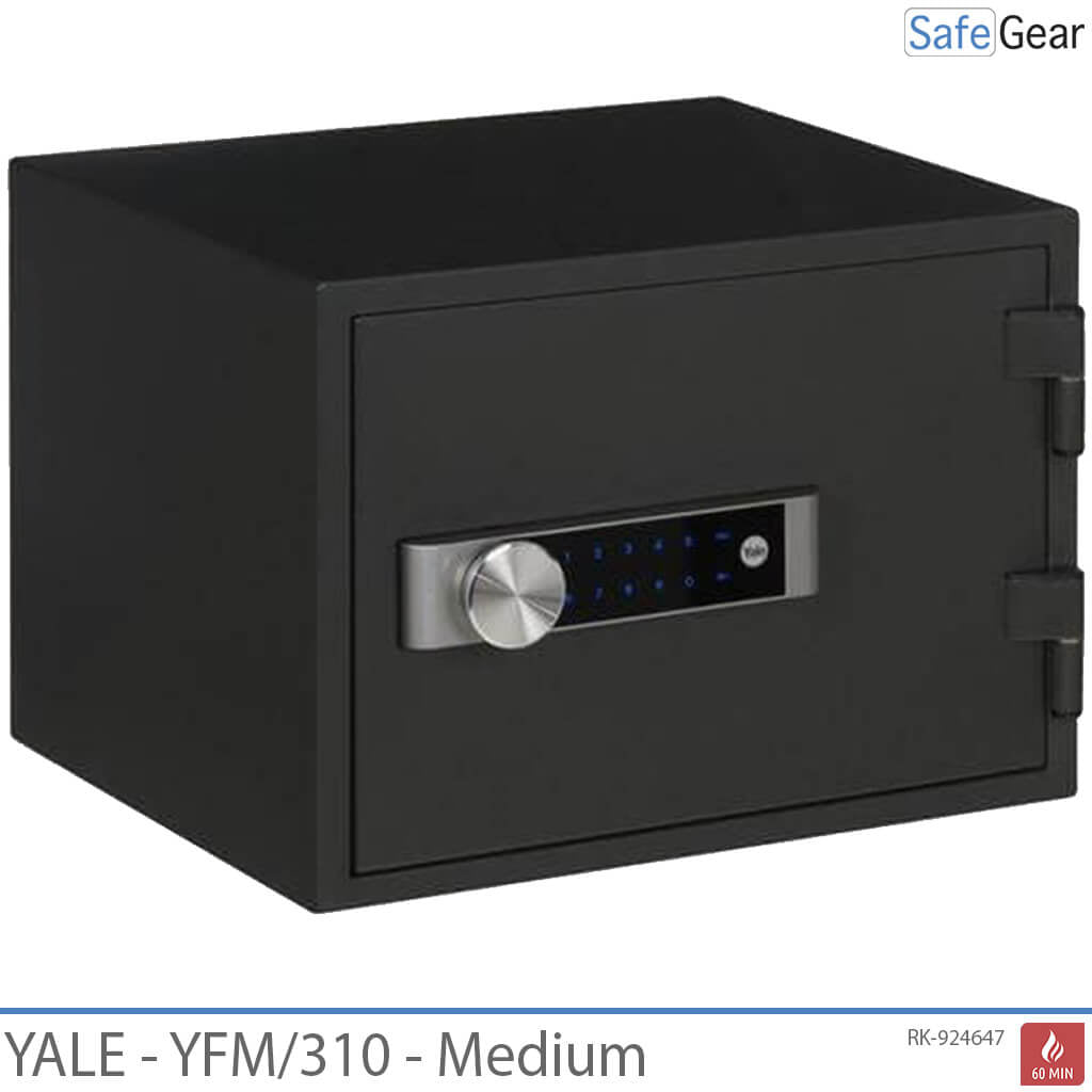 Cofres Yale YFM310 à prova de fogo (16L) médios — Proteção Contra Incêndio 60